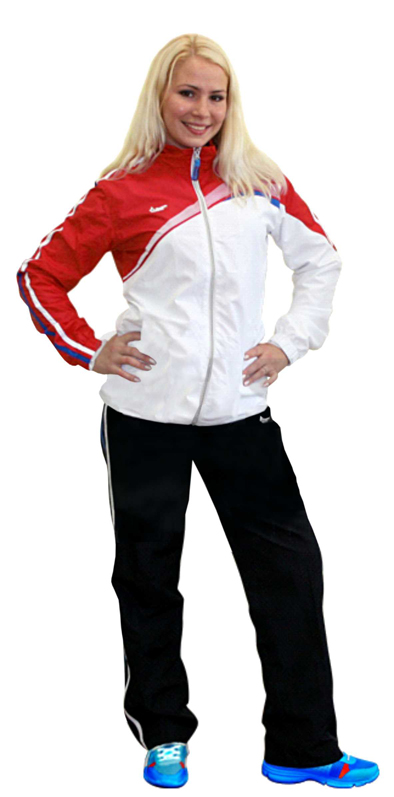 Куртка спортивная Abch жен WTS-Y2881L цв RED/BLACK/WHITE р.42, р.44, р.46