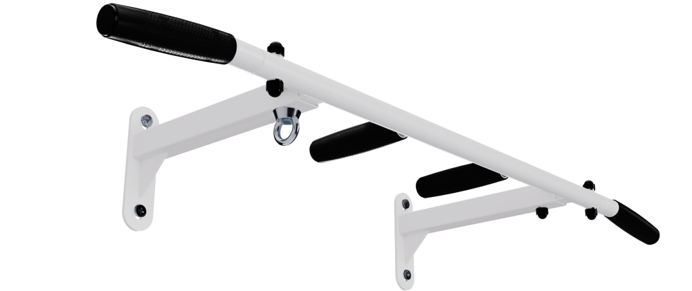 Турник Аполлон белый (с черными ручками) разборный с узким хватом