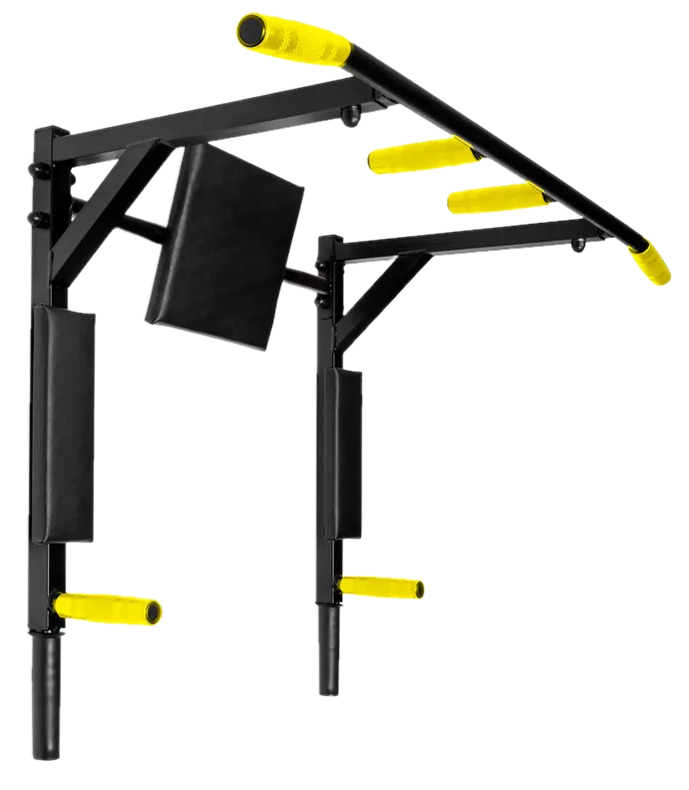 Турник Удача ЛАЙТ черный с желтыми ручками