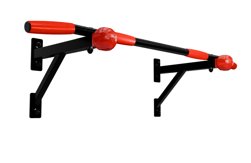 Турник настенный Aktiv Maх черный с красными ручками разборный