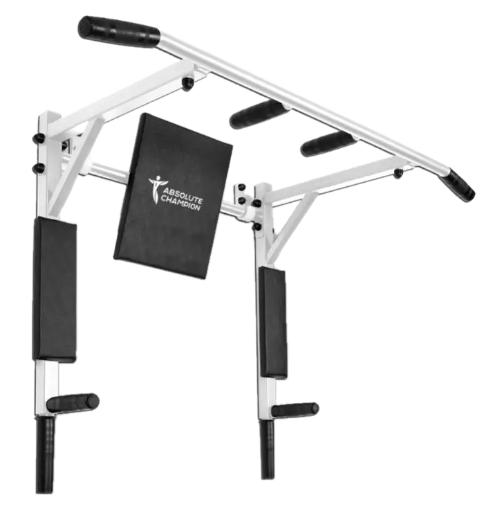 Турник Триумф белый с черными ручками (Большая спинка)